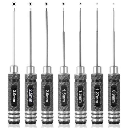 7pcs Precision RC Hex Screwdriver Set 0.9mm-3.0mm RC Tool Kit