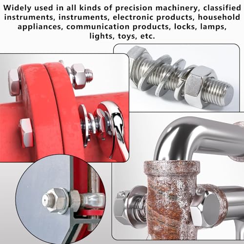 1000PCS Spring Lock Washers Assortment, 304 SS 9 SAE Sizes #4-1/2" - size: SAE-1000PCS