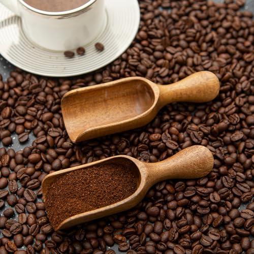 Large Coffee Scoop Shovel, 3pcs Wooden Scoop for Jars, 5.9″ Big Ground Coffee Scoop Measuring Spoons for Coffee, Tea, Powder- Multifunctional Kitchen Scoop for Bath Salts,Laundry (Acacia Wood) - color: 5.9″ Large Scoops 3pcs