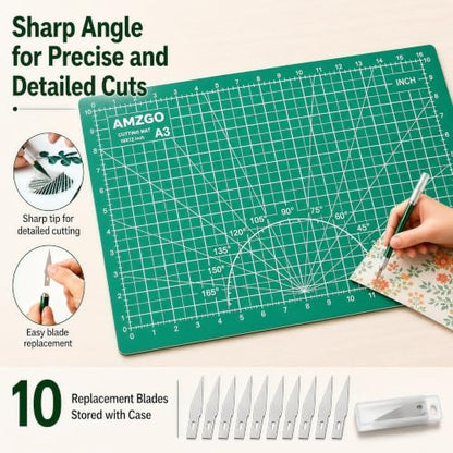 Rotary Cutter Set, 45mm Fabric Cutter (Teal) - color: Teal