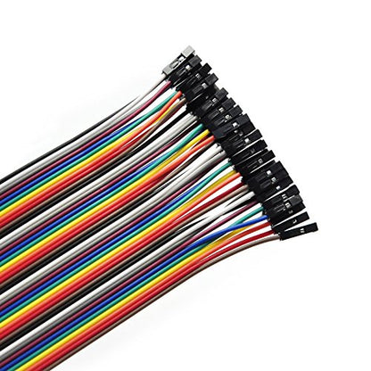 Gikfun 120pcs Dupont Wire Kit 20cm - 40pin Male to Female, Male to Male, Female to Female Multicolored Jumper Cables for Arduino Breadboard DIY Electronics Project EK8403