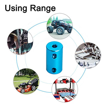 6mm to 10mm Rigid Couplings Set Screw Shaft Stepper Motor, Length 25mm / 1" Motor Coupler Connector Rigid with Screw for 3D Printer, RC Robot, Car Model Shaft, CNC Machine, DIY Encoder 4 Pcs - size: 6mm to 10mm, style: Blue