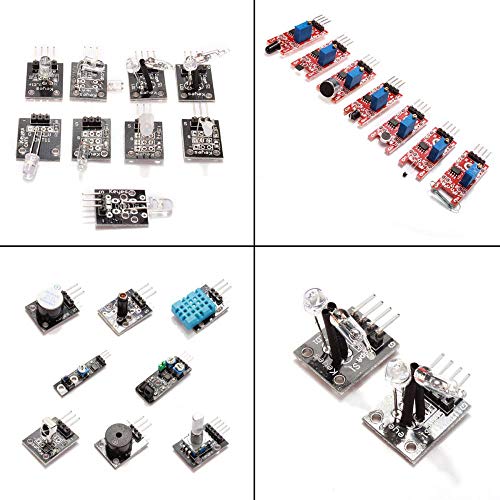 37/Set Sensor Assortment Kit 37 in 1 Sensor Module Starter Kit for Arduino MCU Educ(Infrared/Temperature/Avoid Obstacle/Buzzer Sensor etc)