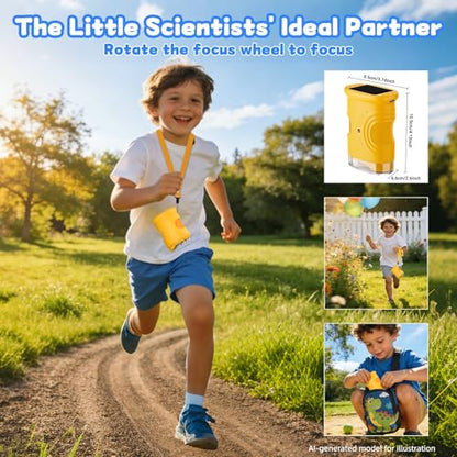 1000X Handheld Digital Microscope for Kids, STEM Educational Toys - color: Orange