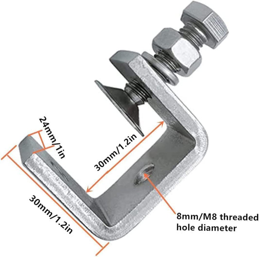 0-25Mm Mini Stainless Steel C Clamps for Mounting, 6Pcs Heavy Duty Woodworking U Clamp Set Tiger Clamp Tools with Stable Wide Jaw Opening & Protective Pads for Welding/Carpenter(6Pcs) - color: 6pcs