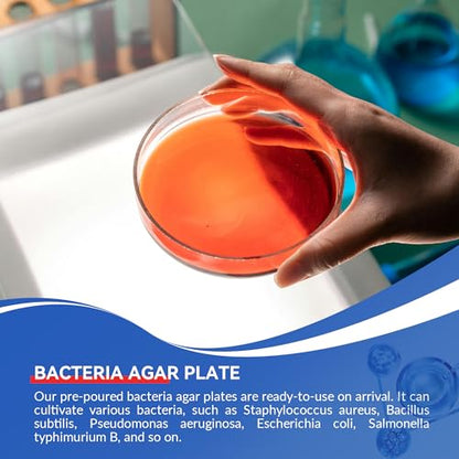 Nutrient Agar Petri Dishes Plates & Cotton Swabs Science Kit 10 PCS