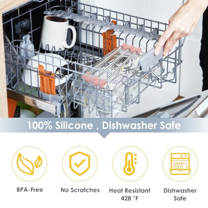 Tomorotec Adjustable Over-The-Sink Kitchen Rack, BPA-Free, Pink - color: Pink