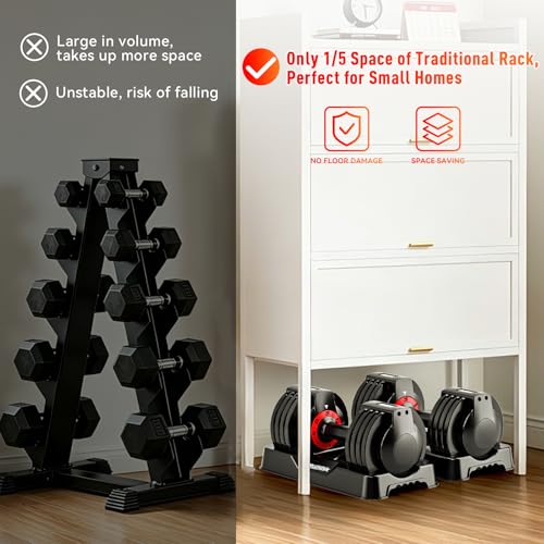 25/50lbs Adjustable Dumbbell Set of 2, 5-in-1 Free Weights Set - size: 25LBS Pair - B
