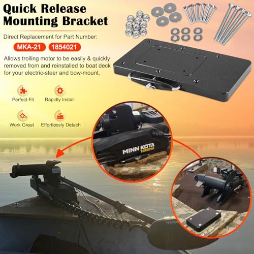 1854021 Composite Quick Release & Installer Bracket for Minn Kota Trolling Motors – Also Referred to MKA-21, Fits for Ulterra/Terrova/PowerDrive/PowerDrive V2 / PowerDrive Pontoon/Deckhand 40