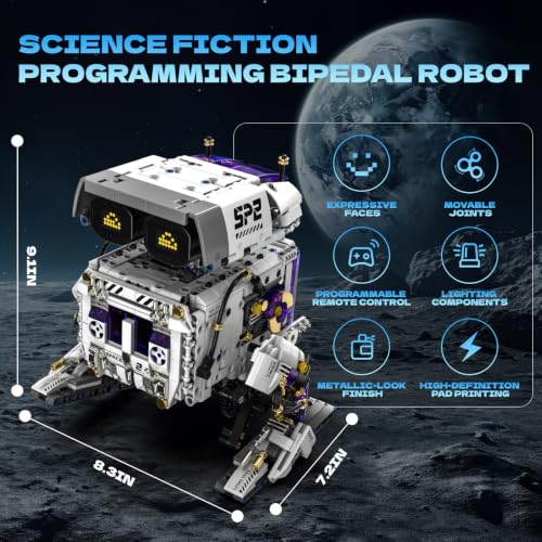 HPROMOT STEM Robot Building Kit for Kids & Teens | Ages 8-16 |1140 PCS | APP & Remote Control | Advanced Coding &Engineering | Rechargeable | STEM Gift for Boys Girls Ages 8-16 - color: T1119