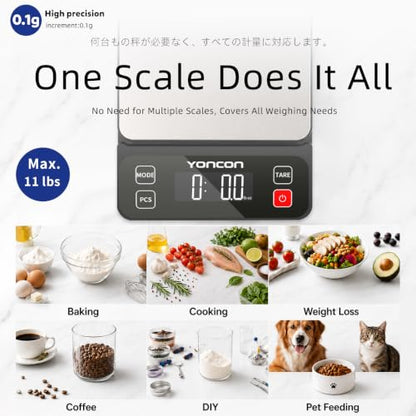 Digital Food Scale for Kitchen & Baking, 11lb/0.1g High Precision