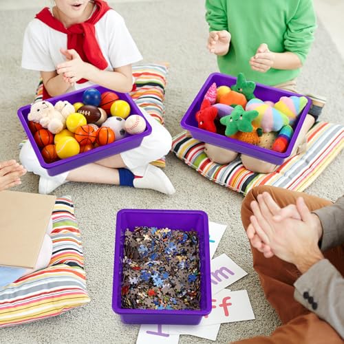 Hoteam 10 Pack Flat Bins Paper Trays,Purple,13.78 X 9.84 X 3.15 Inch - color: Purple, size: 13.78 x 9.84 x 3.15 Inch