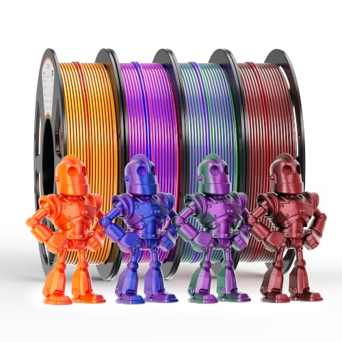 YOOPAI PLA Silk Dual Color Filament 1.75mm, 250g Starter Bundle, 4 Rolls - color: Pla Bundle-250gx4-112020007