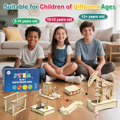 STEM Science Kits for Kids Ages 8-12, Wood Arts and Craft Kits for Boys 6-8, Wooden 3D Puzzles, STEM Toys for Boys Girls Age 8-12 5-7 8 10 12 13 14 Gift Idea. - style: SCIENCE-2
