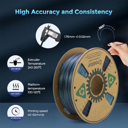 Creator ASA Filament 1.75mm 3D Printer Filament 1KG, UV & Heat & Weather Resistant ASA 3D Printing Filament, Perfect for Printing Outdoor Functional Parts (Burnt Titanium) - color: Asa Burnt Titanium