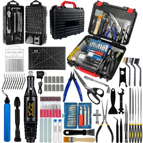 221Pcs 3D Printer Tool Kit, 3D Printer Accessories Bring Tool Box Includes Deburring Tool, Suitable for 3D Printing Disassembly, Cleaning and Precision Machining Toolboxes - size: XL