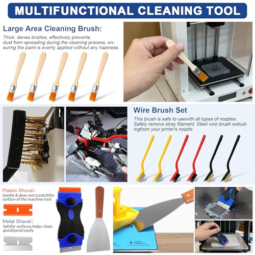 304PCS 3D Printing Accessory Tools with Tool Box for 3D Printer Modeler Basic Tools,Multi-spec Nozzle Cleaning Remove Kit & mini Electric Grinder for Remove/Trim and Finish 3D Print - style: 304PCS