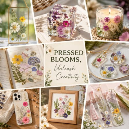 LNOVANT Wooden Flower Pressing Kit 11x11 | 10 Layers 40 Laminating Labels