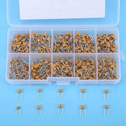 500pcs Multilayer Monolithic Ceramic Capacitor Assortment Kit 10 Values 50V 1nF/ 2.2nF/ 3.3nF/ 4.7nF/ 6.8nF/ 10nF/ 22nF/ 33nF/ 47nF/ 68nF