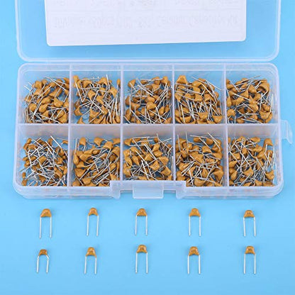 500pcs Multilayer Monolithic Ceramic Capacitor Assortment Kit 10 Values 50V 1nF/ 2.2nF/ 3.3nF/ 4.7nF/ 6.8nF/ 10nF/ 22nF/ 33nF/ 47nF/ 68nF
