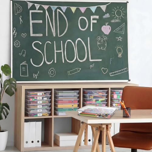 Tinlade 6 Pcs Classroom Paper Storage Bins with Lids, 13x10, Clear - color: Clear