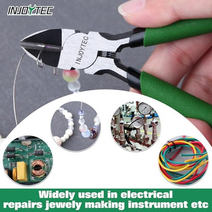 Mini Wire Flush Cutters 5 Inch Wire Cutters Diagonal Cutters - size: 5"