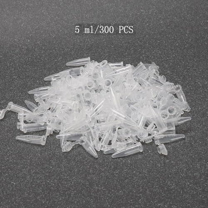 5ml Microcentrifuge Tube with Snap Cap, Plastic Centrifuge Tube EP Vial Sample Storage Container Fragrance Beads, Pack of 300