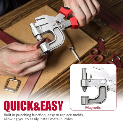 Snap Fastener Tool Kit, 4 Colors 400 PCS Boat Cover Snaps with Built in Punching Snap Installation Tool, 15 MM Canvas Snaps for Leather, Clothing and DIY Handmade