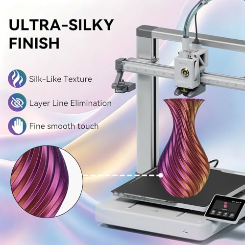 Kingroon Silk PLA Tri Color Filament 1.75mm, Multicolor 3D Printer Filament, Dimensional Accuracy ±0.02mm, 1kg Spool (2.2lbs), for Most FDM 3D Printers, Red Yellow Blue - color: 1kg Red Yellow Blue