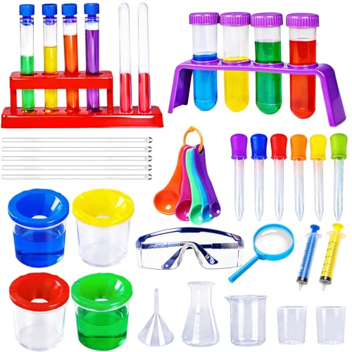 Bbiamsleep 37PCS Science Kits for Kids, Beakers and Test Tubes Experiments
