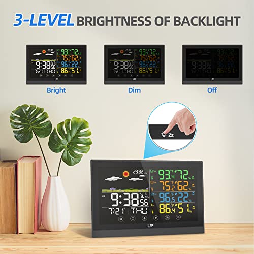 LFF Weather Station, Indoor Outdoor Weather Station Wireless with 3 Sensors