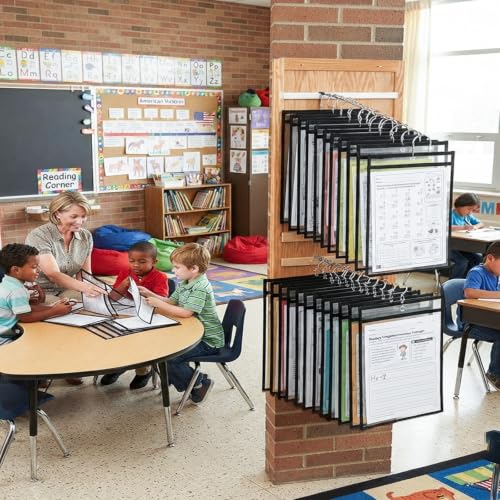 Binditek Job Ticket Holders, 12 Pack 12mil PET Dry Erase Pockets, 9x12 Inch - size: 12 Pack, style: Black