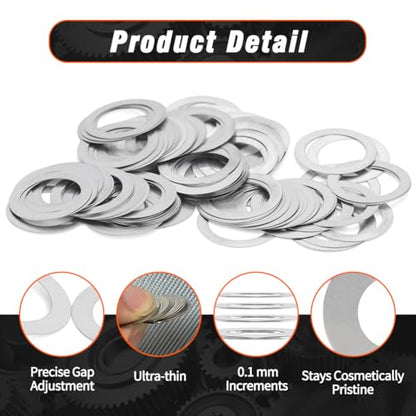 Shim Washer 10 x 14 Precision Spacers Kit 80 Pcs 0.1/0.2/0.3/0.5mm Thick - size: 10 x 14 x 0.1/0.2/0.3/0.5mm
