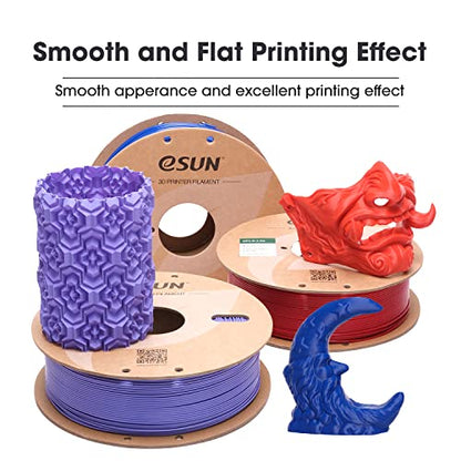 eSUN PLA Filament 1.75mm, High Toughness 3D Printer Filament Upgraded PLA Filament, Dimensional Accuracy +/- 0.03mm, 1KG Cardboard Spool (2.2 LBS) 3D Printing Filament for 3D Printers, Fire Engine Red - color: Fire Engine Red, size: PLA 1.75MM - 1KG