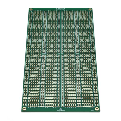 Double Sided ENIG Protoboard, Solderable Breadboard, Electronic Circuit Board for DIY Prototype Circuit, FR4, Plated Through Hole Solder Prototype Board, ST-Proto (4" x 8") - style: 4" x 8"