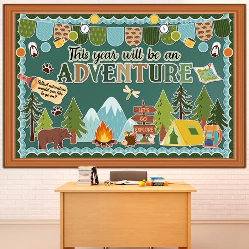 Funrous Camping Bulletin Board Set Explore Adventure Classroom Decoration - style: Adventure