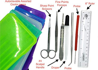 24-Piece Biology Dissection Kit with Stainless Steel Lab Tools & Case