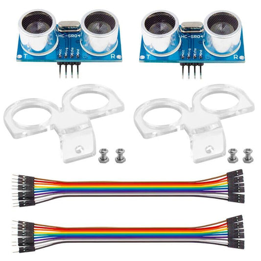 Smraza 2Pcs HC-SR04 Ultrasonic Distance Sensor with 2 Brackets for Arduino