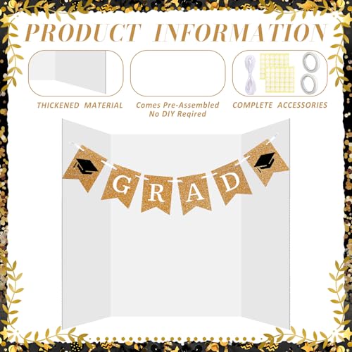 Eaasty 4 Pack White Trifold Poster Board - size: Small