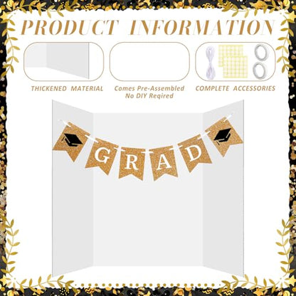 Eaasty 4 Pack White Trifold Poster Board - size: Small