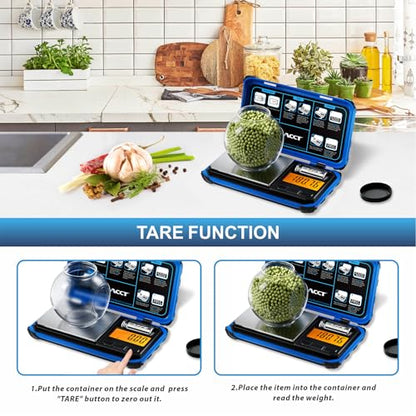Precision Pocket Scale, 200gx0.01g Jewelry gram Scale - color: Blue