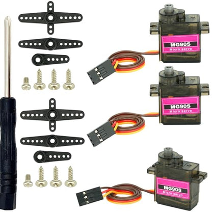 WWZMDiB MG90S Micro Servo Motor 14g Full Metal Gear Compatible with for Arduino Raspberry Pi RC DIY (3)