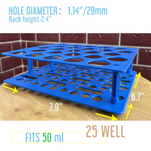 Detachable 50 ml Centrifuge Vial Rack, Test Tube Rack Holder Storage for Laboratory, 25 Well