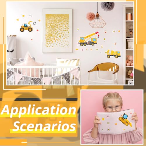 24 Sheets Make Your Own Construction Construction Vehicle Stickers for Kids, Party Favors, Birthday Gifts, Classroom Rewards, Crafts for Boys - color: Truck
