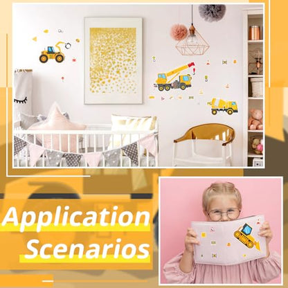 24 Sheets Make Your Own Construction Construction Vehicle Stickers for Kids, Party Favors, Birthday Gifts, Classroom Rewards, Crafts for Boys - color: Truck