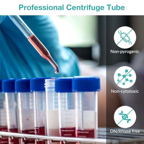 SimPure Centrifuge Tubes 15mL, Conical Tubes Sterile Screw Cap Tube 1000Pc - size: 15mL-100Pcs