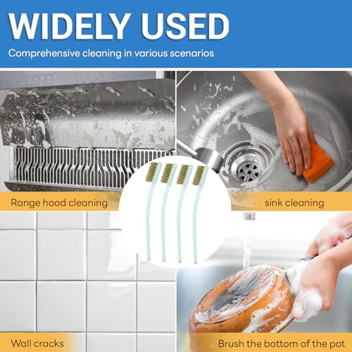 4 Pcs Brass Wire Brushes, 3D Printer Nozzle Cleaning Brasses Wire Toothbrush for Polishing & Rust Removal