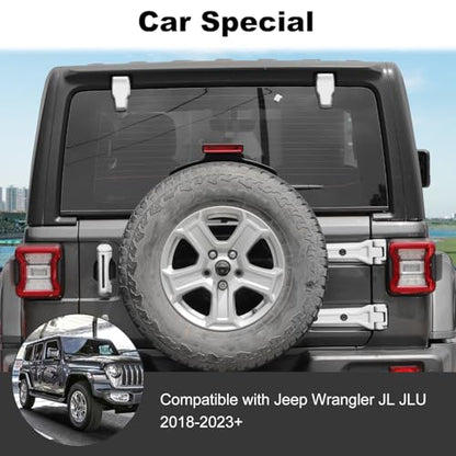 JWWY Complete Exterior Cover Trim Kit for 2018–2026 Jeep Wrangler JL JLU, Full Coverage Door Handle Hood Hinge Hood Latch Side Air Vent Rear Tailgate Window Hinge Covers, 43PCS White - color: White