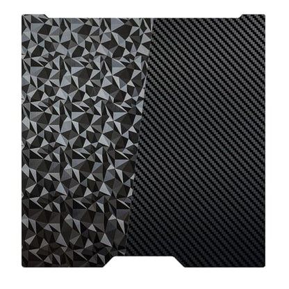 for Bambu Lab H2D/H2S Build Plate 355x346mm Double Sided PEO PET Build Plate Flexible Removable Spring Steel Heated Printing Bed Platform for Bambu Lab H2D 3D Printer(Carbon Fiber + Small Diamonds) - color: PEO+ PET