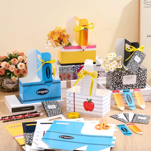 24 Set Back to School Teacher Gifts Stationery 2 Cup Drink Carriers